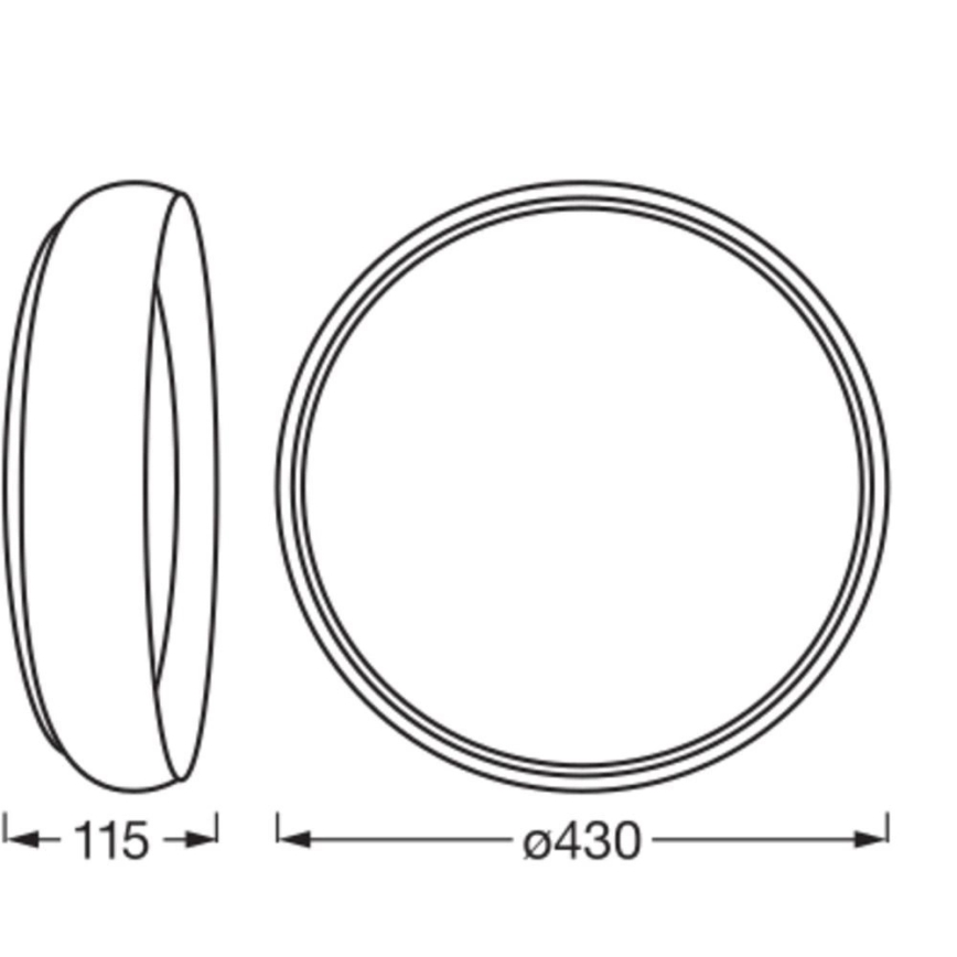 Osram - LED stlmiteľné stropné svietidlo ORBIS LIVIA LED/24W/230V pr. 43 cm biela/hnedá