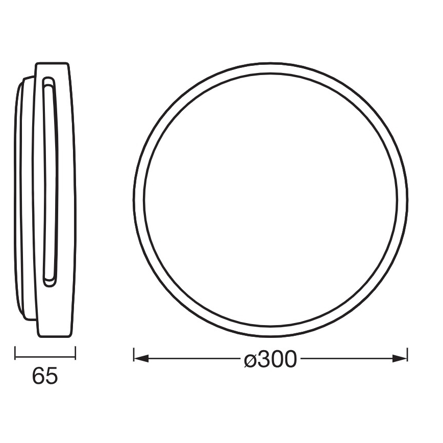 Osram – stmievateľné LED stropné svietidlo ORBIS WOODBURRY, 16 W, 230 V, priemer 30 cm