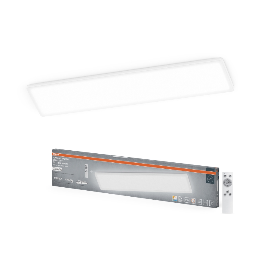 Osram - LED Stmievateľné kúpeľňové stropné svietidlo PLANON EASYFIX LED/30W/230V 2600-6000K 20x98 cm IP54 biela + diaľkové ovládanie