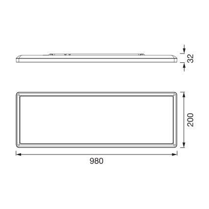 Osram - LED Stmievateľné kúpeľňové stropné svietidlo PLANON EASYFIX LED/30W/230V 2600-6000K 20x98 cm IP54 biela + diaľkové ovládanie