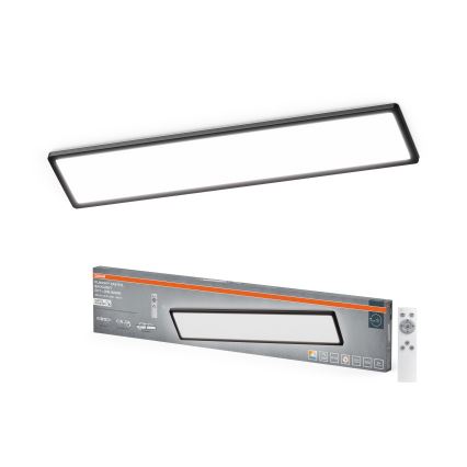 Osram - LED stmievateľné kúpeľňové stropné svietidlo PLANON EASYFIX LED/30W/230V 2600-6000K 20x98 cm IP54 čierne + diaľkové ovládanie
