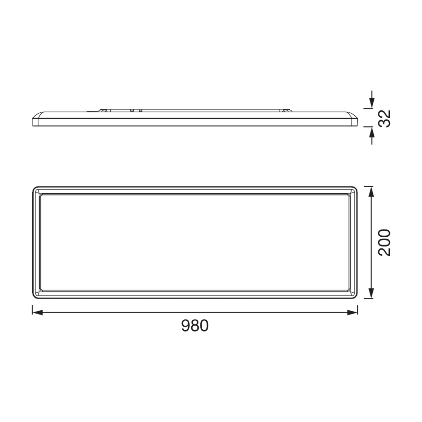 Osram - LED stmievateľné kúpeľňové stropné svietidlo PLANON EASYFIX LED/30W/230V 2600-6000K 20x98 cm IP54 čierne + diaľkové ovládanie