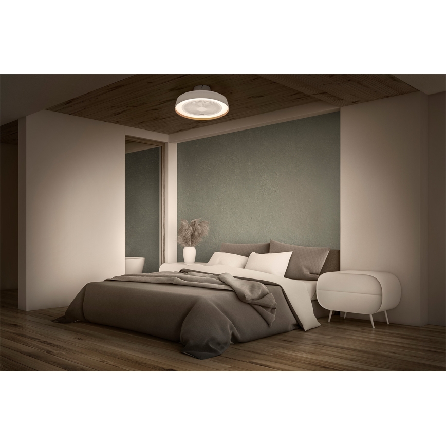 Osram - LED stmievateľné stropné svietidlo s ventilátorom CEILING FAN LED/49W/230V 2700-6500K biela/zlatá + diaľkové ovládanie