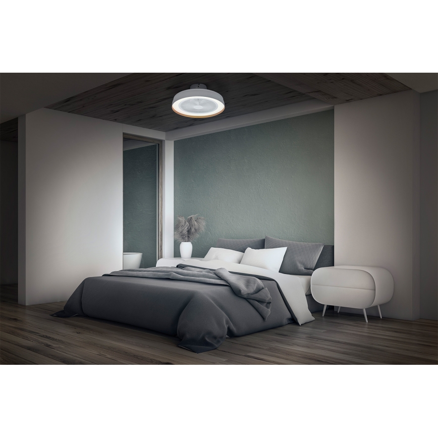 Osram - LED stmievateľné stropné svietidlo s ventilátorom CEILING FAN LED/49W/230V 2700-6500K biela/zlatá + diaľkové ovládanie