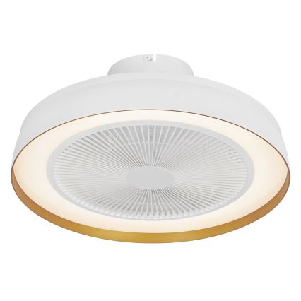Osram - LED stmievateľné stropné svietidlo s ventilátorom CEILING FAN LED/49W/230V 2700-6500K biela/zlatá + diaľkové ovládanie