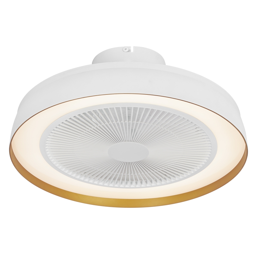 Osram - LED stmievateľné stropné svietidlo s ventilátorom CEILING FAN LED/49W/230V 2700-6500K biela/zlatá + diaľkové ovládanie