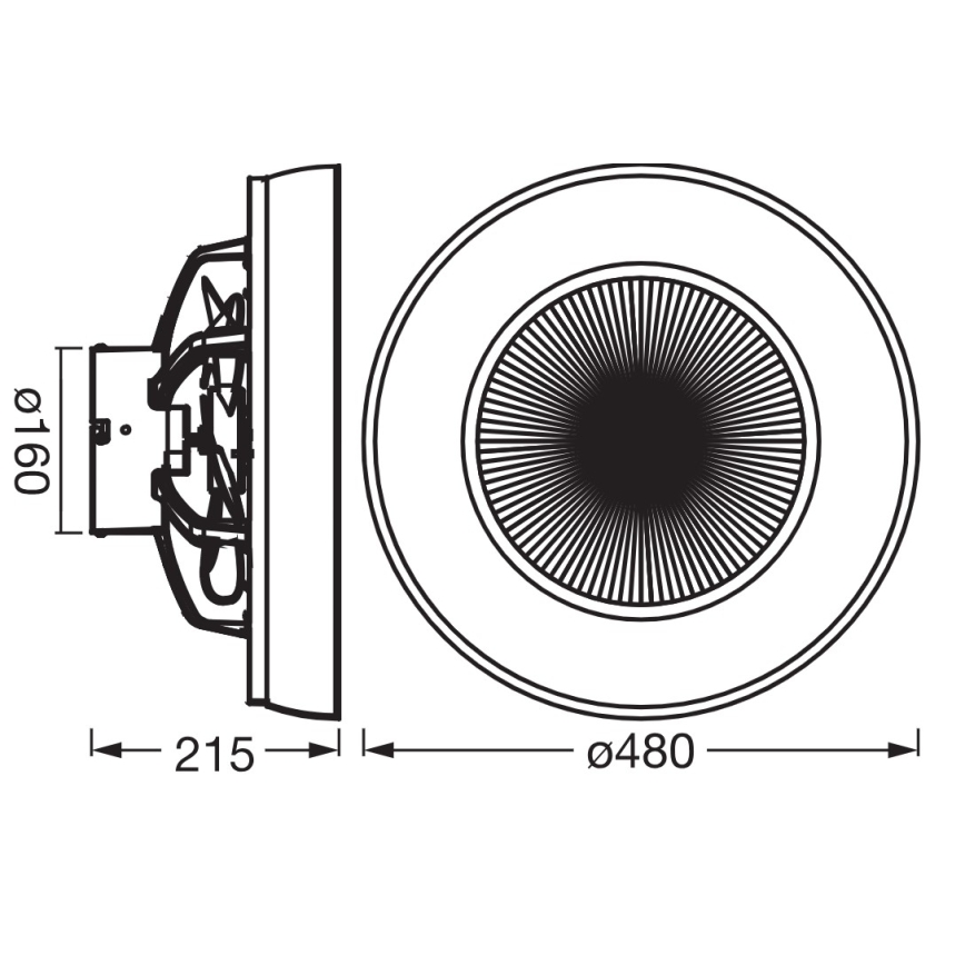 Osram - LED stmievateľné stropné svietidlo s ventilátorom CEILING FAN LED/49W/230V 2700-6500K biela/zlatá + diaľkové ovládanie