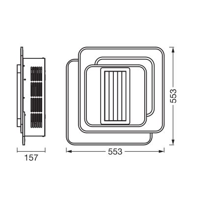 Osram - LED Stmievateľné stropné svietidlo s ventilátorom CEILING FAN LED/55W/230V 3000-6500K biela + diaľkové ovládanie