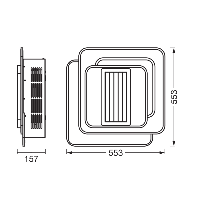 Osram - LED Stmievateľné stropné svietidlo s ventilátorom CEILING FAN LED/55W/230V 3000-6500K biela + diaľkové ovládanie