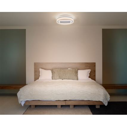 Osram - LED stlmiteľné stropné svietidlo s ventilátorom CEILING FAN LED/55W/230V 3000-6500K biele + diaľkové ovládanie