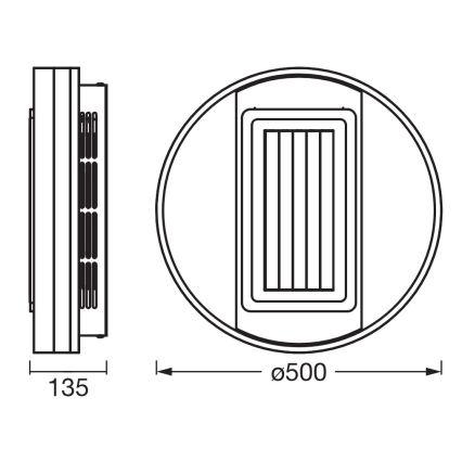 Osram - LED stlmiteľné stropné svietidlo s ventilátorom CEILING FAN LED/55W/230V 3000-6500K biele + diaľkové ovládanie