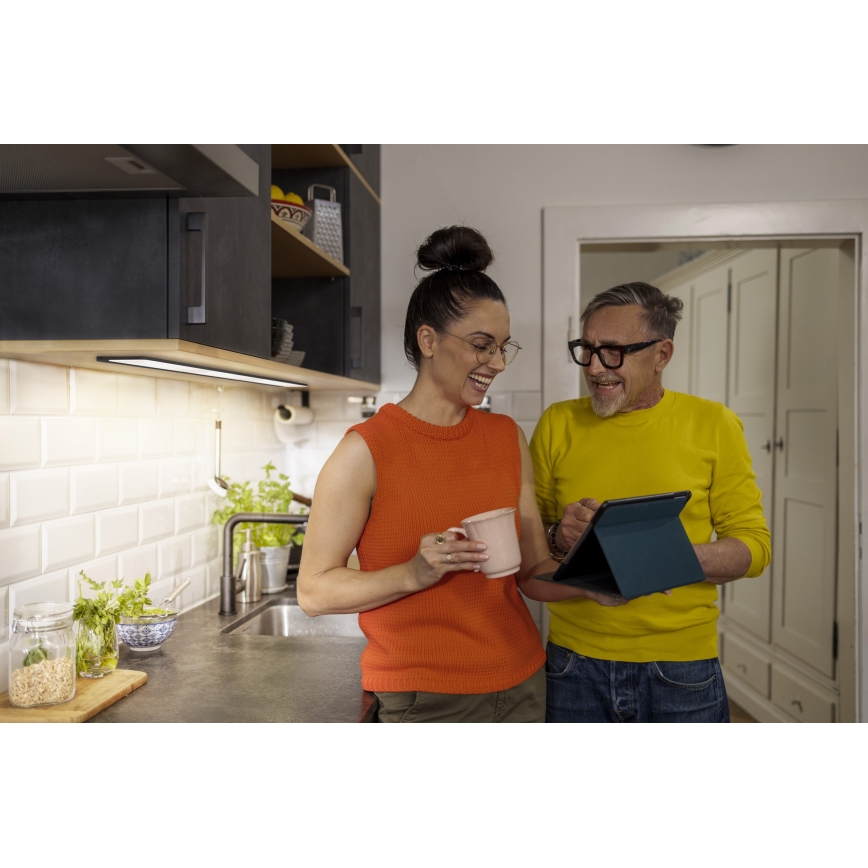 Osram - LED stmievateľné osvetlenie pod kuchynskú linku s pohybovým senzorom UNDERCABINET LED/5W/230V 3000/4000/6500K 10x30 cm čierna