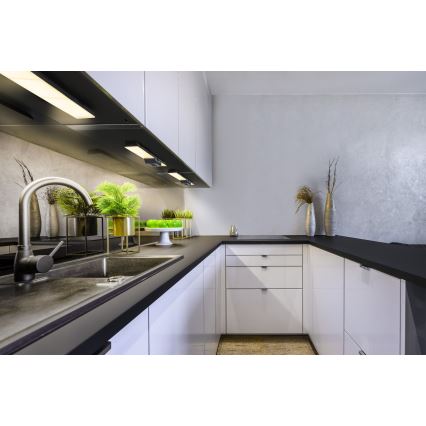 Osram - LED stmievateľné podlinkové svietidlo s zásuvkami UNDERCABINET LED/10W/230V 3000K 54,8 cm čierna