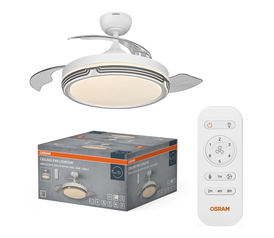 Osram - stmievateľné LED svietidlo s látorom LEVECHE LED/36W/230V 3000/4000/6500K + diaľkové ovládanie 4058075857896