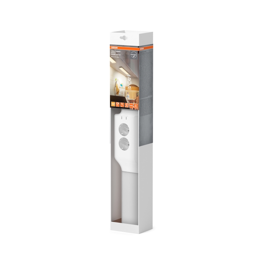 Osram - LED stmievateľné podskrinkové svietidlo so zásuvkami UNDERCABINET LED/10W/230V 3000K 54,8 cm biela