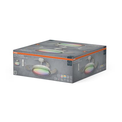 Osram - LED RGB stmievateľné stropné svietidlo s ventilátorom CIERZO LED/35W/230V 3000-6500K + diaľkové ovládanie