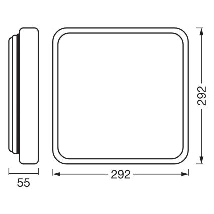 Osram - LED stmievateľné stropné svietidlo ORBIS ALICIA LED/16W/230V 29,2x29,2 cm béžové