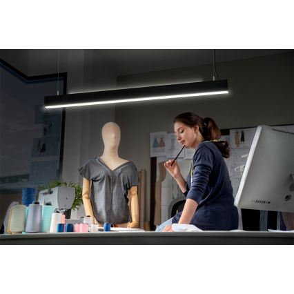 Osram - LED stmievateľný luster na lanku OFFICE LINE LED/42W/230V 4000K 112,6 cm čierny