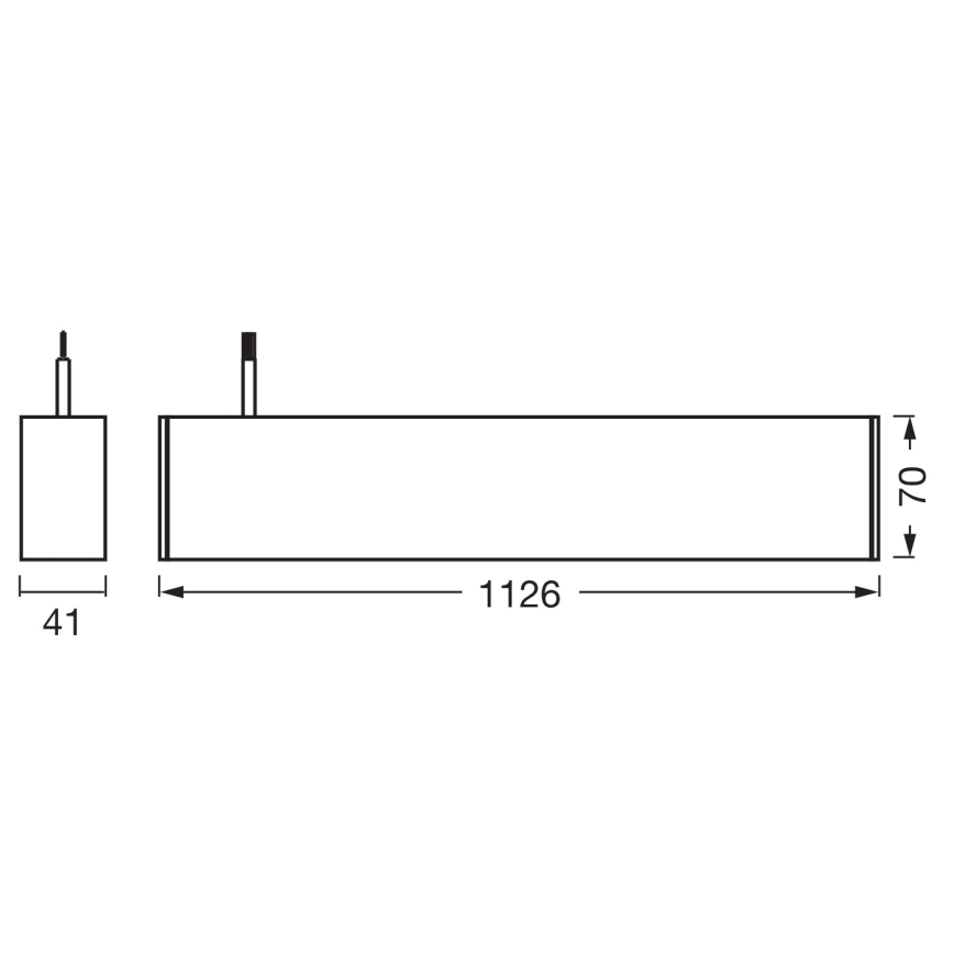 Osram - LED stmievateľný luster na lanku OFFICE LINE LED/42W/230V 4000K 112,6 cm čierny