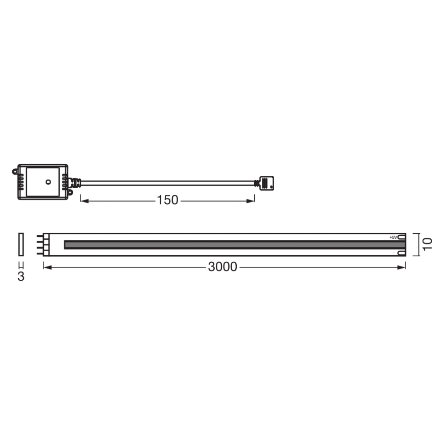 Osram - stmievateľný LED pás SMART+ COB, 3 m, 14 W, 230 V, 2700–6500 K, Wi‑Fi