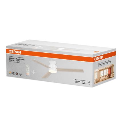 Osram - stmievateľný LED stropný ventilátor BLADE LED/18W/230V 3000/4000/6000K + diaľkové ovládanie