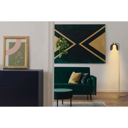 Osram - Stojacia lampa DECOR COROLLE 1xE27/15W/230V čierna/zlatá