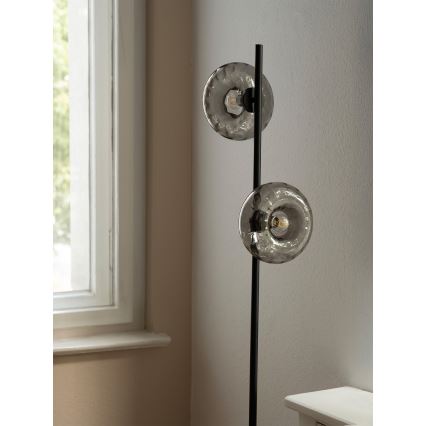 Osram - Stojacia lampa DECOR SMOKE 2xE14/12W/230V čierna/dymovo šedá
