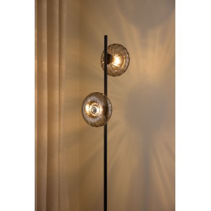 Osram - Stojacia lampa DECOR SMOKE 2xE14/12W/230V čierna/dymovo šedá