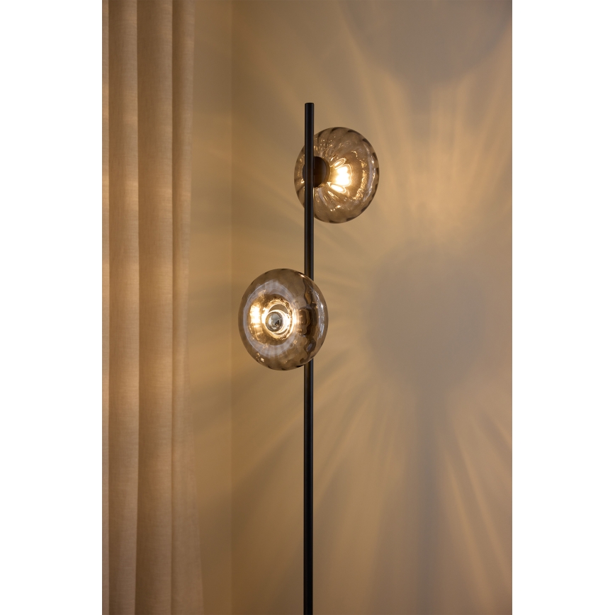 Osram - Stojacia lampa DECOR SMOKE 2xE14/12W/230V čierna/dymovo šedá