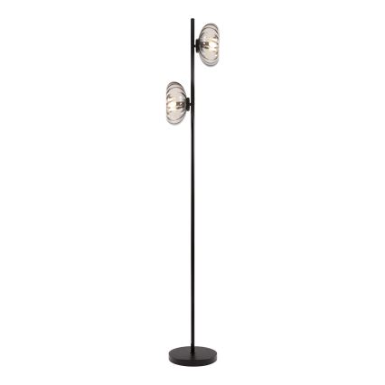 Osram - Stojacia lampa DECOR SMOKE 2xE14/12W/230V čierna/dymovo šedá