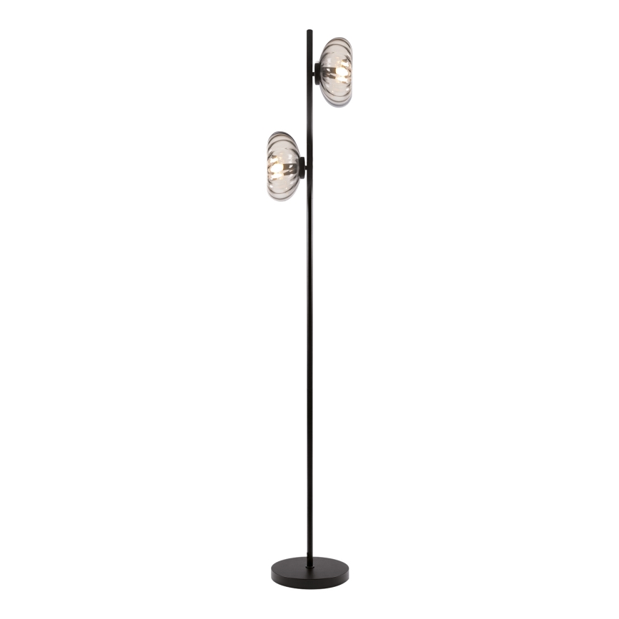 Osram - Stojacia lampa DECOR SMOKE 2xE14/12W/230V čierna/dymovo šedá