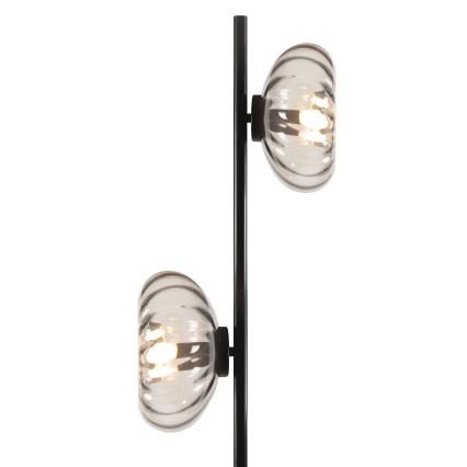 Osram - Stojacia lampa DECOR SMOKE 2xE14/12W/230V čierna/dymovo šedá