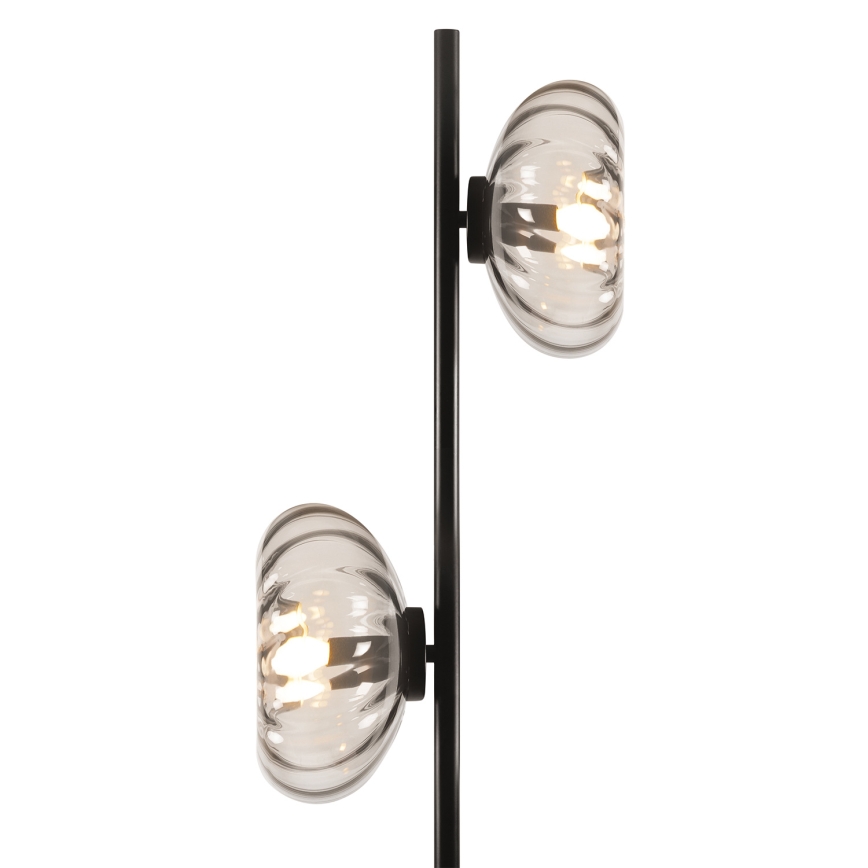 Osram - Stojacia lampa DECOR SMOKE 2xE14/12W/230V čierna/dymovo šedá