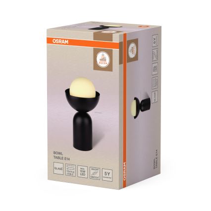 Osram - Stolná lampa DECOR BOWL 1xE14/25W/230V čierna