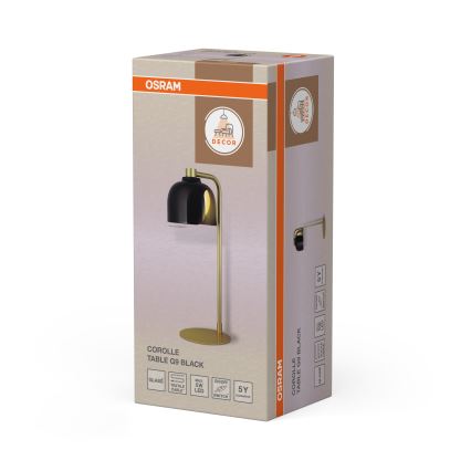 Osram - Stolná lampa DECOR COROLLE 1xG9/20W/230V čierna/zlatá