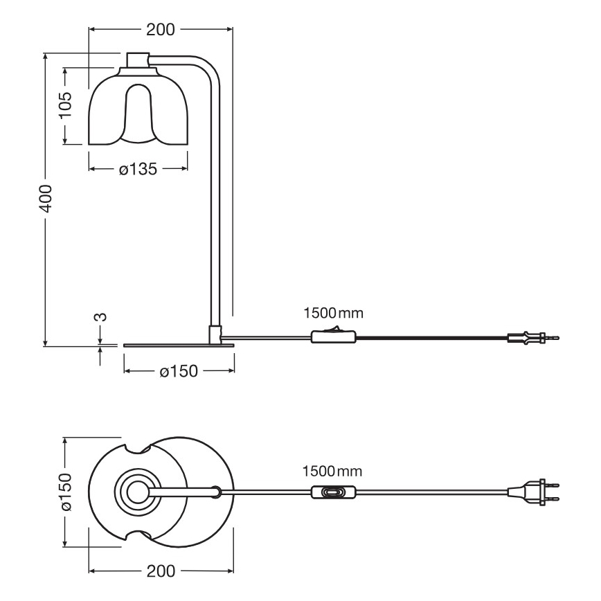 Osram - Stolná lampa DECOR COROLLE 1xG9/20W/230V oranžová