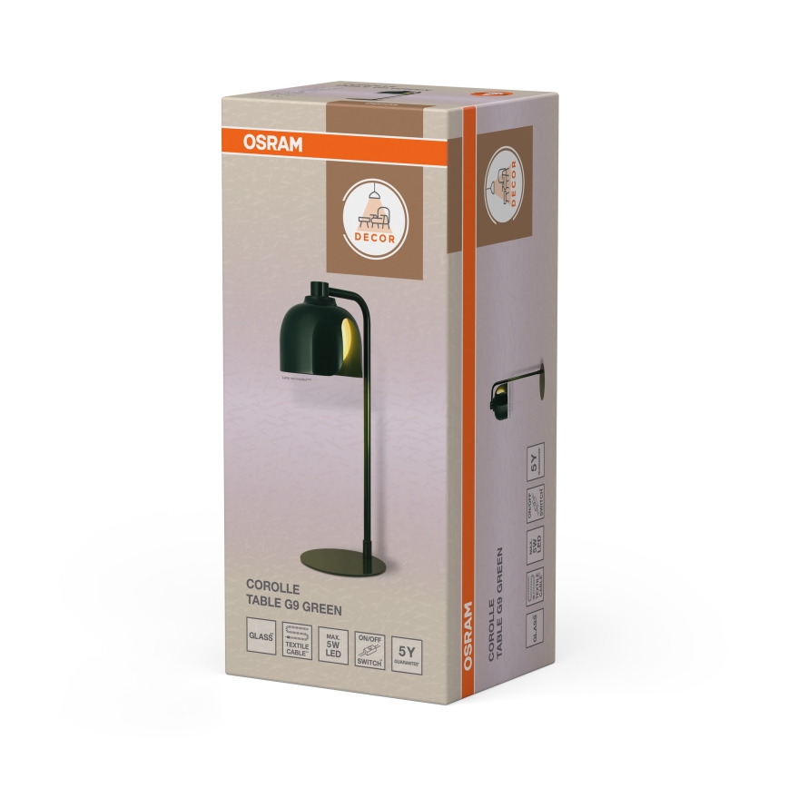 Osram - Stolná lampa DECOR COROLLE 1xG9/20W/230V zelená