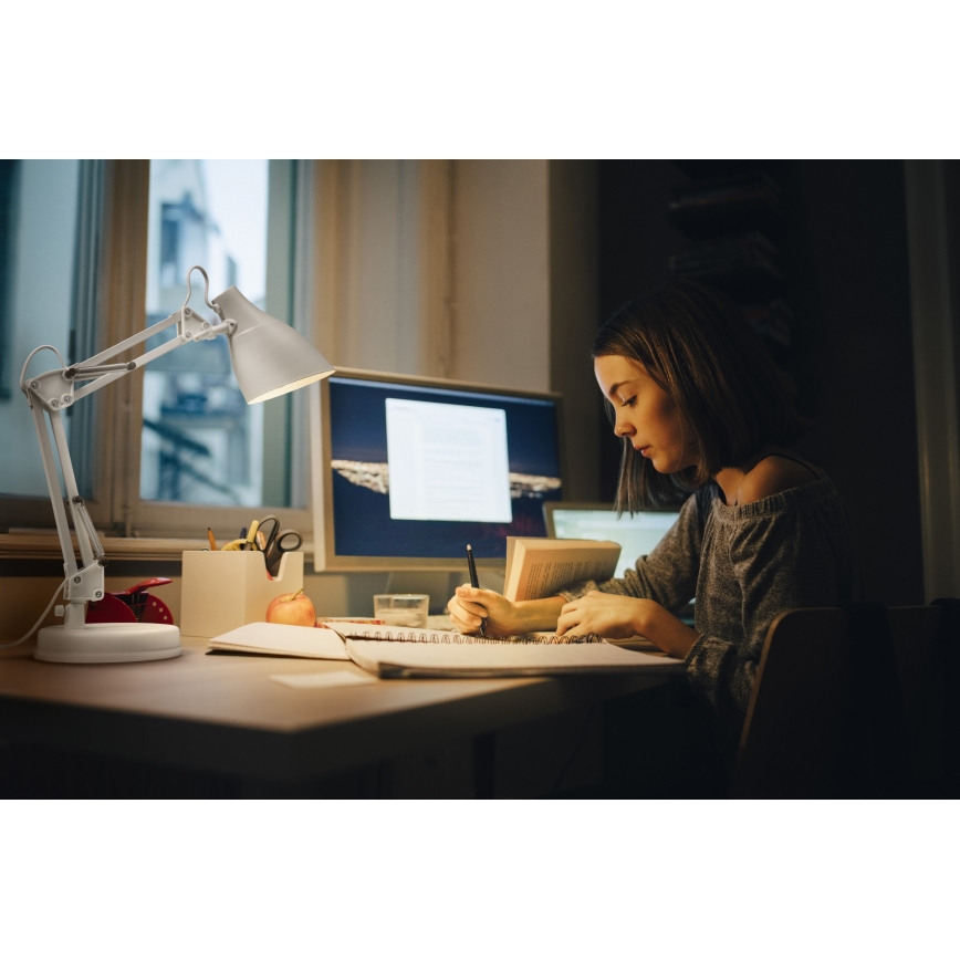 Osram - Stolná lampa DESK LINE 1xE27/11W/230V biela