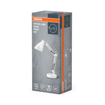 Osram - Stolná lampa DESK LINE 1xE27/11W/230V biela