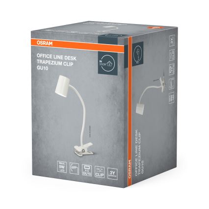 Osram - Stolná lampa s klipom DESK LINE 1xGU10/9W/230V biela