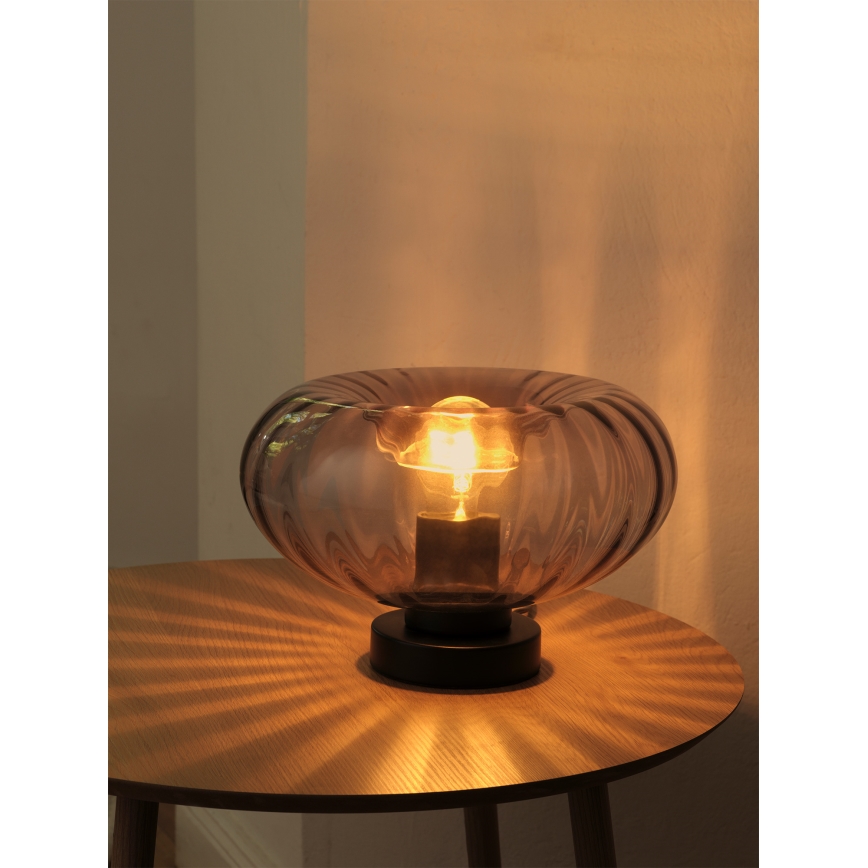 Osram - Stolová lampa DECOR SMOKE 1xE27/12W/230V čierna/dymovošedá