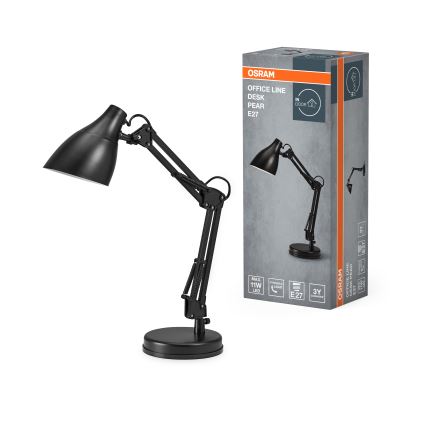 Osram - Stolová lampa DESK LINE 1xE27/11W/230V čierna
