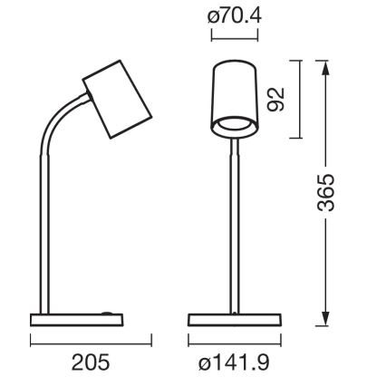 Osram - Stolová lampa DESK LINE 1xGU10/9W/230V biela