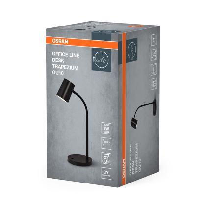 Osram - Stolová lampa DESK LINE 1xGU10/9W/230V čierna