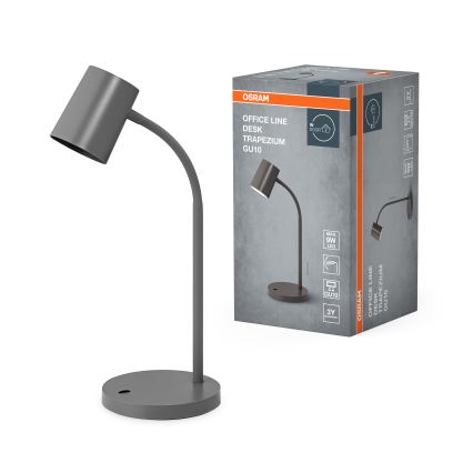 Osram - Stolová lampa DESK LINE 1xGU10/9W/230V sivá