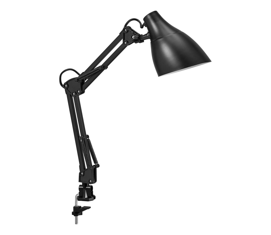 Osram - Stolová lampa so svorkou DESK LINE 1xE27/11W/230V čierna 4099854464614