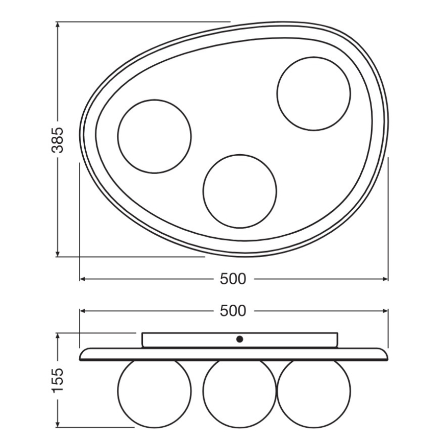 Osram - Stropné svietidlo ACACIA NEST 3xG9/5W/230V akácia