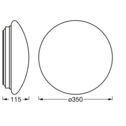 Osram - Stropné svietidlo CEILING ESSENTIAL 2xE27/25W/230V Ø 35 cm, biela
