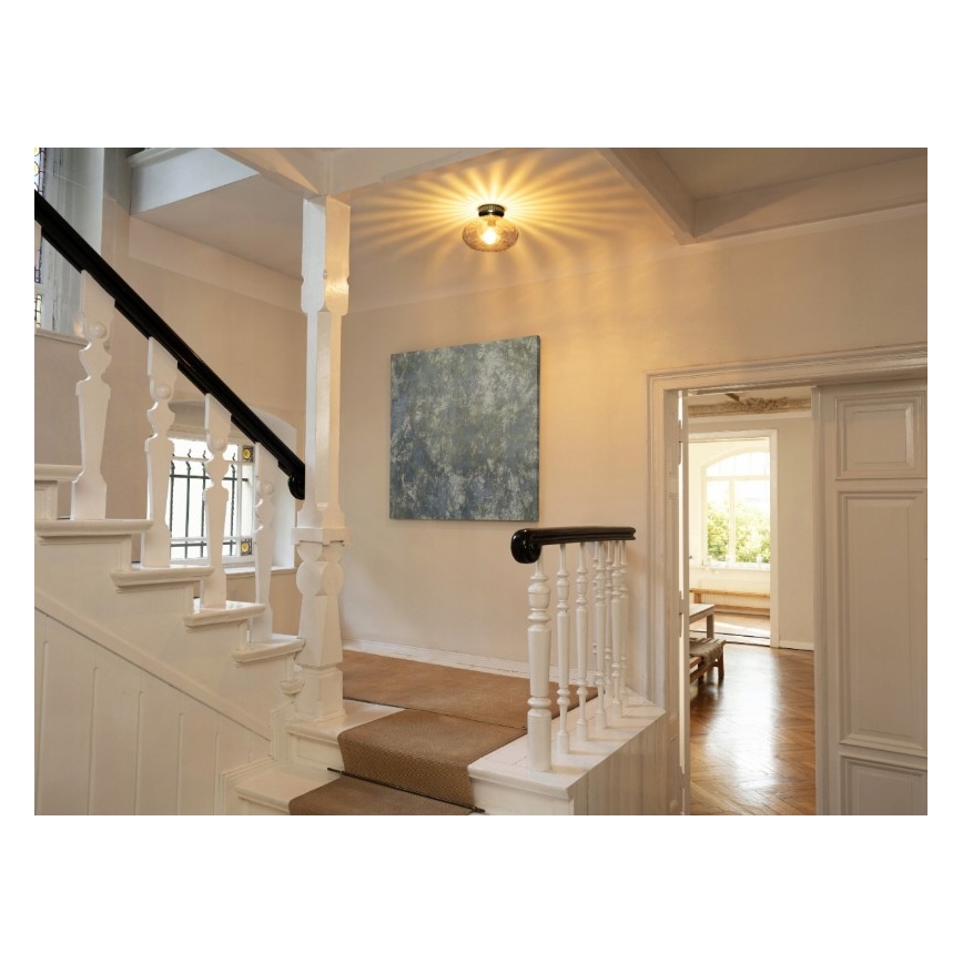 Osram - Stropné svietidlo DECOR SMOKE 1xE27/12W/230V, priemer 28 cm, čierne/dymovo-sivé