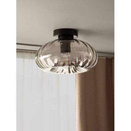 Osram - Stropné svietidlo DECOR SMOKE 1xE27/12W/230V, priemer 28 cm, čierne/dymovo-sivé
